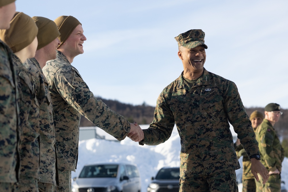 Exercise Joint Viking 25: II MEF and 2d MARDIV Leadership Visits Marines and Sailors Participating in Exercise JV25