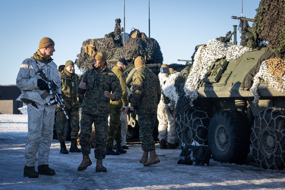 Exercise Joint Viking 25: II MEF and 2d MARDIV Leadership Visits Marines and Sailors Participating in Exercise JV25