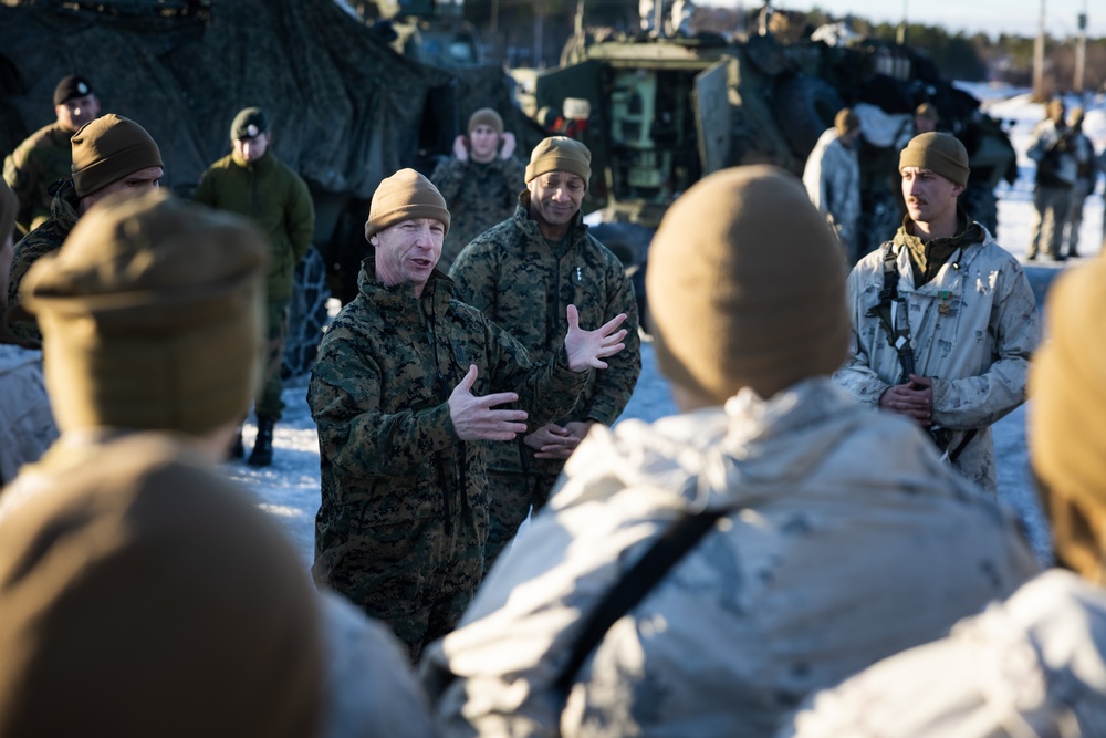 Exercise Joint Viking 25: II MEF and 2d MARDIV Leadership Visits Marines and Sailors Participating in Exercise JV25