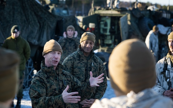 Exercise Joint Viking 25: II MEF and 2d MARDIV Leadership Visits Marines and Sailors Participating in Exercise JV25