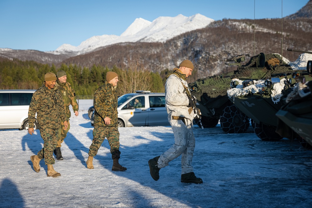 Exercise Joint Viking 25: II MEF and 2d MARDIV Leadership Visits Marines and Sailors Participating in Exercise JV25