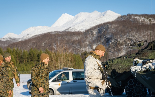 Exercise Joint Viking 25: II MEF and 2d MARDIV Leadership Visits Marines and Sailors Participating in Exercise JV25