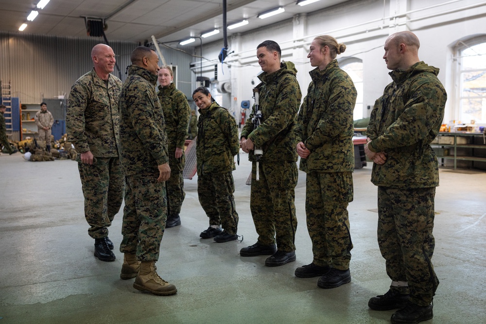 Exercise Joint Viking 25: II MEF and 2d MARDIV Leadership Visits Marines and Sailors Participating in Exercise JV25