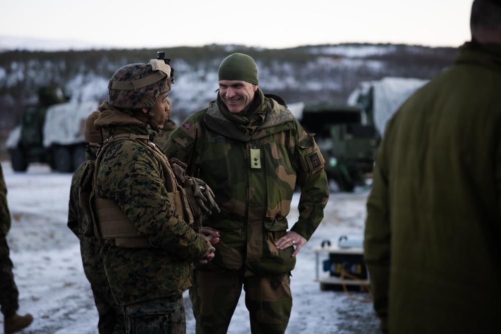 Exercise Joint Viking 25: II MEF and 2d MARDIV Leadership Visit Marines and Sailors Participating in Exercise JV25