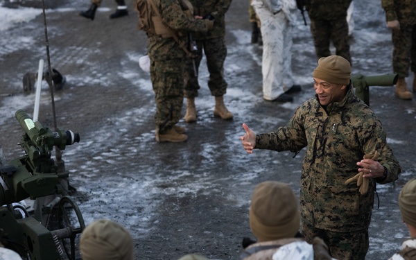 Exercise Joint Viking 25: II MEF and 2d MARDIV Leadership Visit Marines and Sailors Participating in Exercise JV25