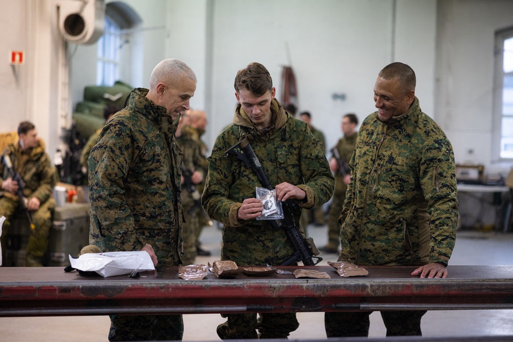 Exercise Joint Viking 25: II MEF and 2d MARDIV Leadership Visit Marines and Sailors Participating in Exercise JV25