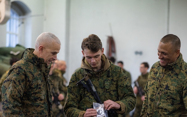 Exercise Joint Viking 25: II MEF and 2d MARDIV Leadership Visit Marines and Sailors Participating in Exercise JV25