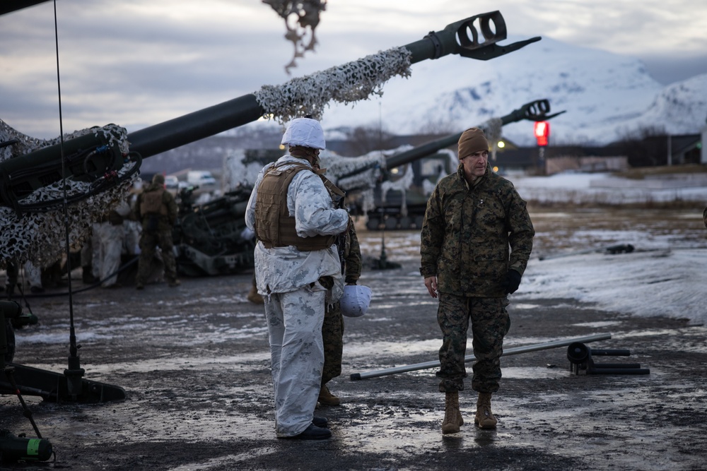 Exercise Joint Viking 25: II MEF and 2d MARDIV Leadership Visit Marines and Sailors Participating in Exercise JV25