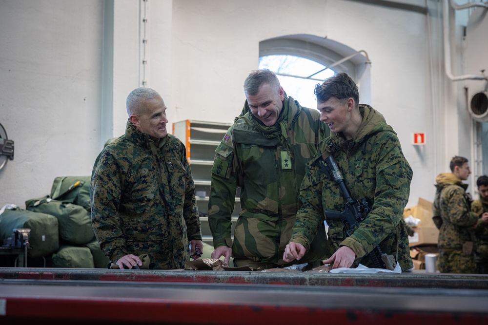 Exercise Joint Viking 25: II MEF and 2d MARDIV Leadership Visit Marines and Sailors Participating in Exercise JV25