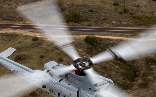 HMLAT-303 flies over Camp Pendleton