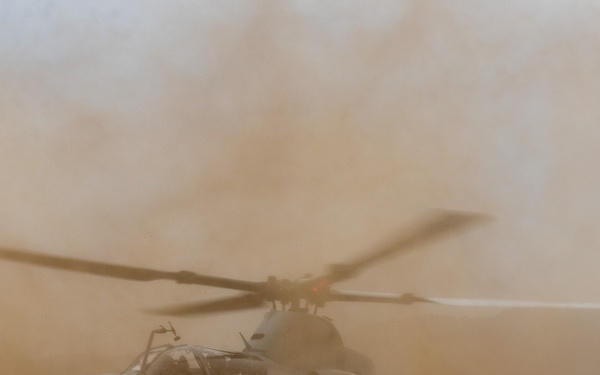 HMLAT-303 flies over Camp Pendleton