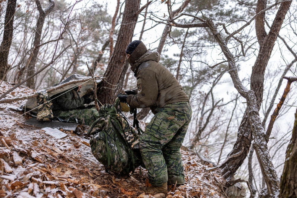 U.S. and Republic of Korea Reconnaissance Marines Bilateral Surveillance and Patrolling Training During KMEP 25.1 