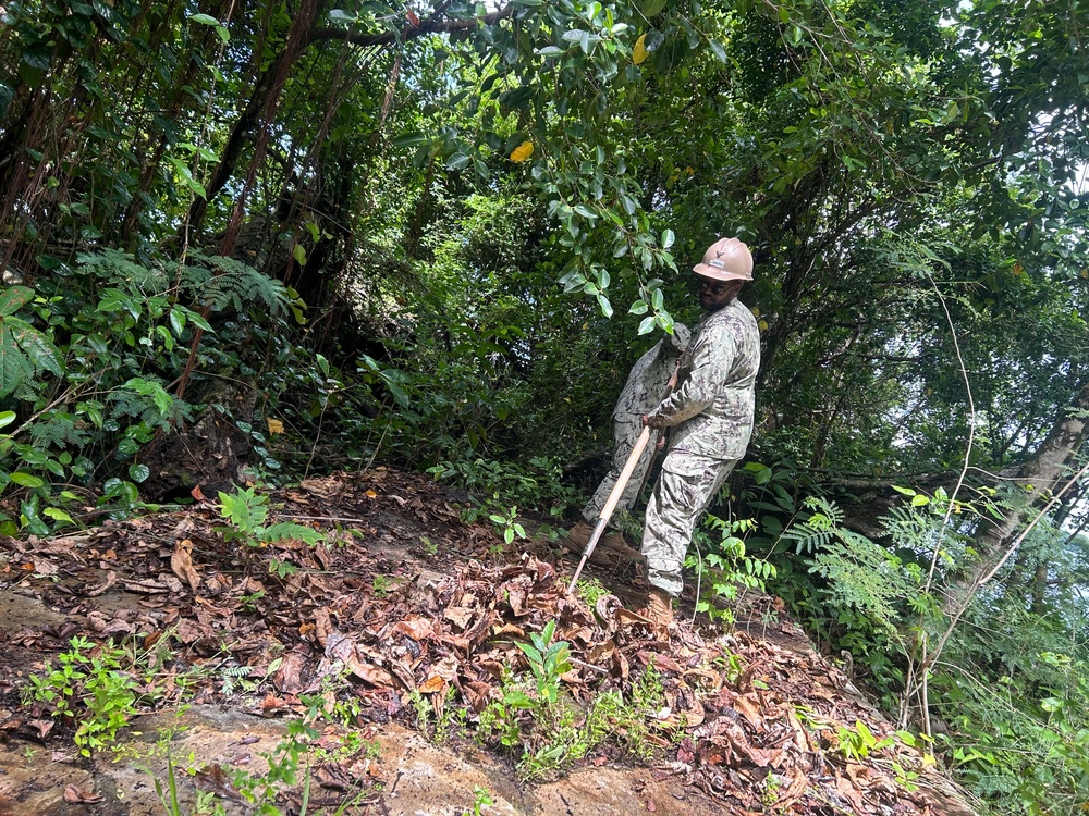 NMCB-3 Cleans up a World War 2 memorial
