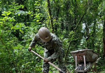 NMCB-3 Cleans up a World War 2 memorial