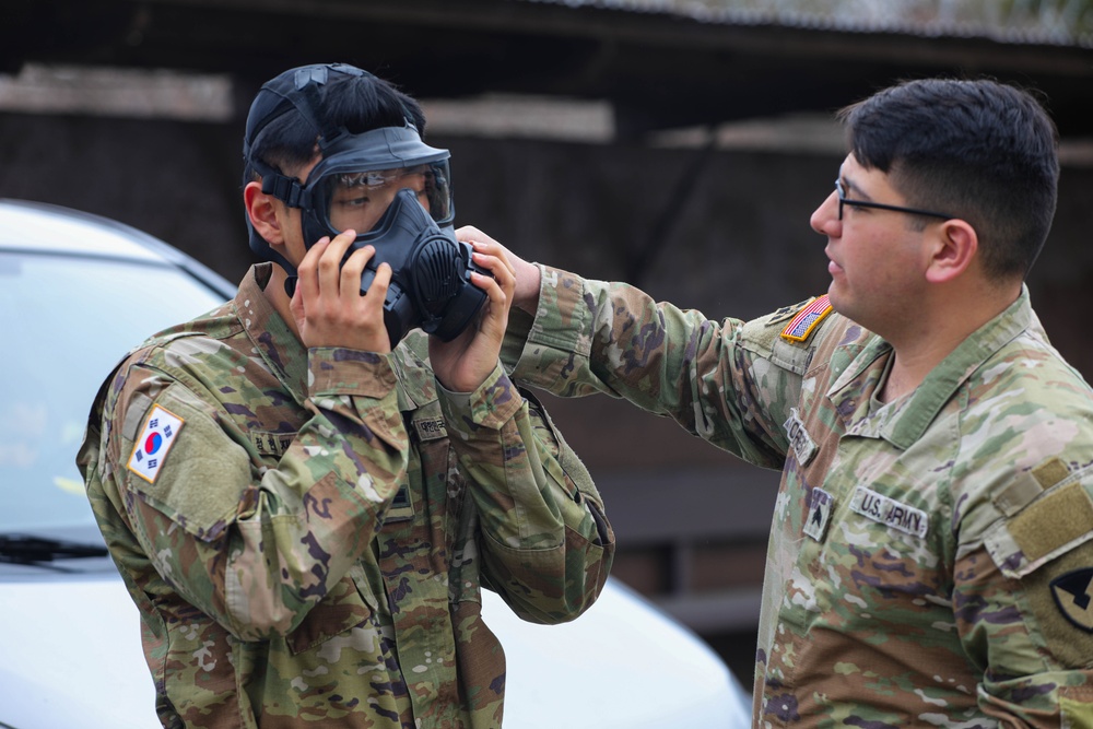 USAG Casey Takes Part in Gas Chamber Training