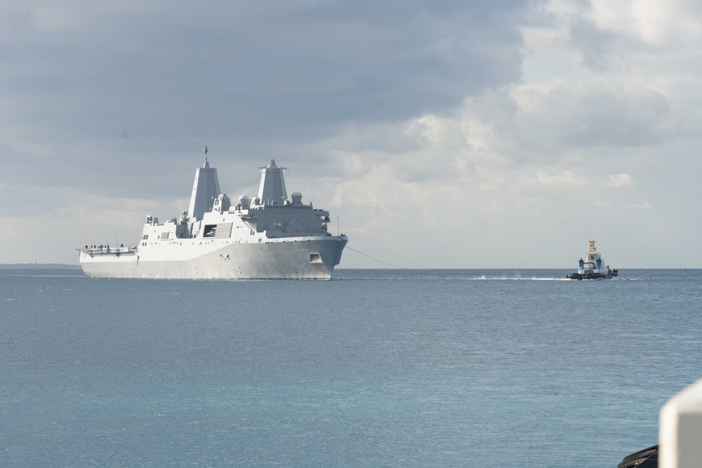 LPD USS San Diego Visits White Beach