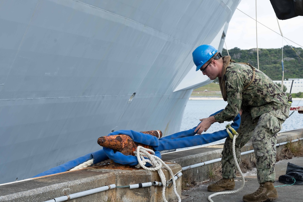 LPD USS San Diego Visits White Beach