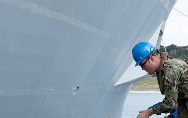 LPD USS San Diego Visits White Beach