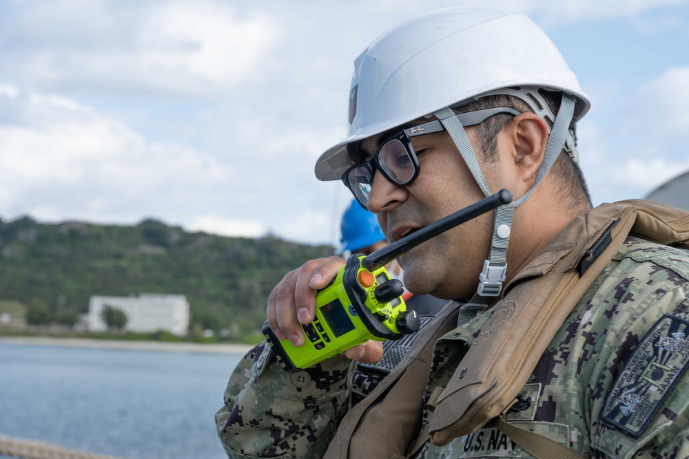 LPD USS San Diego Visits White Beach