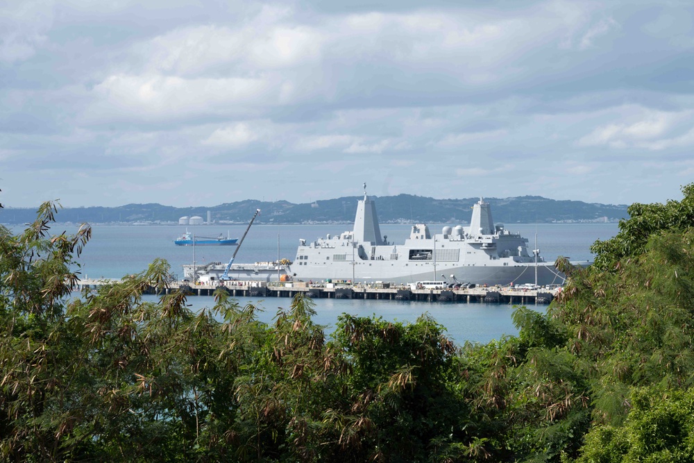 LPD USS San Diego Visits White Beach