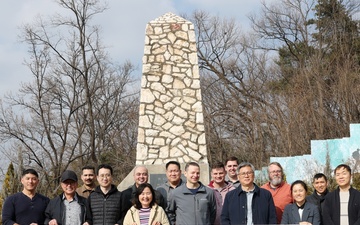 Eighth Army Planning Staff Office Visits Task Force Smith, UN Forces First Battle Memorial Hall