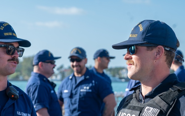 Coast Guard Cutter Valiant offloads approximately $141 million worth of narcotics at Base Miami Beach