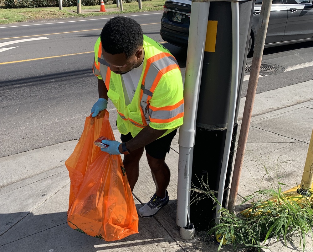 CENSECFOR Sailors Support Their Local Adopt-A-Highway Program