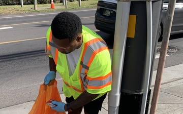 CENSECFOR Sailors Support Their Local Adopt-A-Highway Program