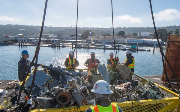 A total of 33,388 lbs. of debris was recovered.