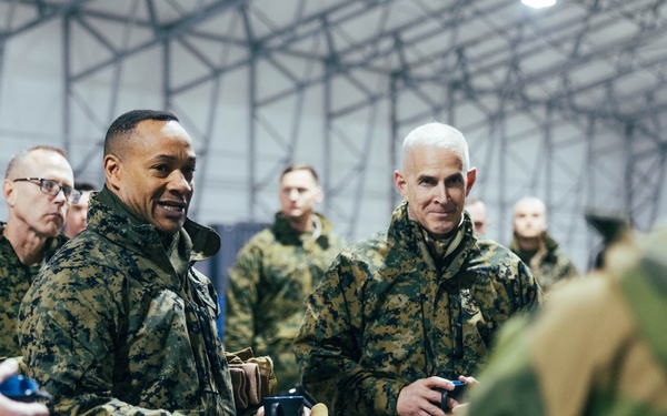 Exercise Joint Viking 25: II MEF and 2d MARDIV Leadership Visit Marines and Sailors Participating in Exercise JV25