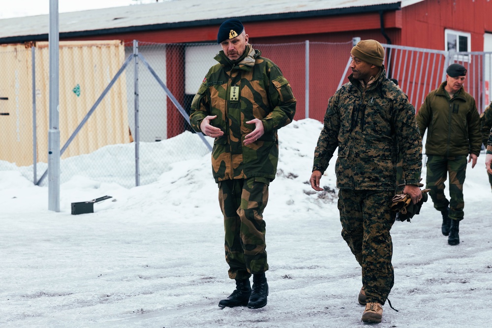 Exercise Joint Viking 25: II MEF and 2d MARDIV Leadership Visit Marines and Sailors Participating in Exercise JV25