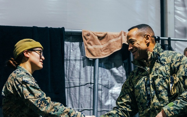 Exercise Joint Viking 25: II MEF and 2d MARDIV Leadership Visit Marines and Sailors Participating in Exercise JV25