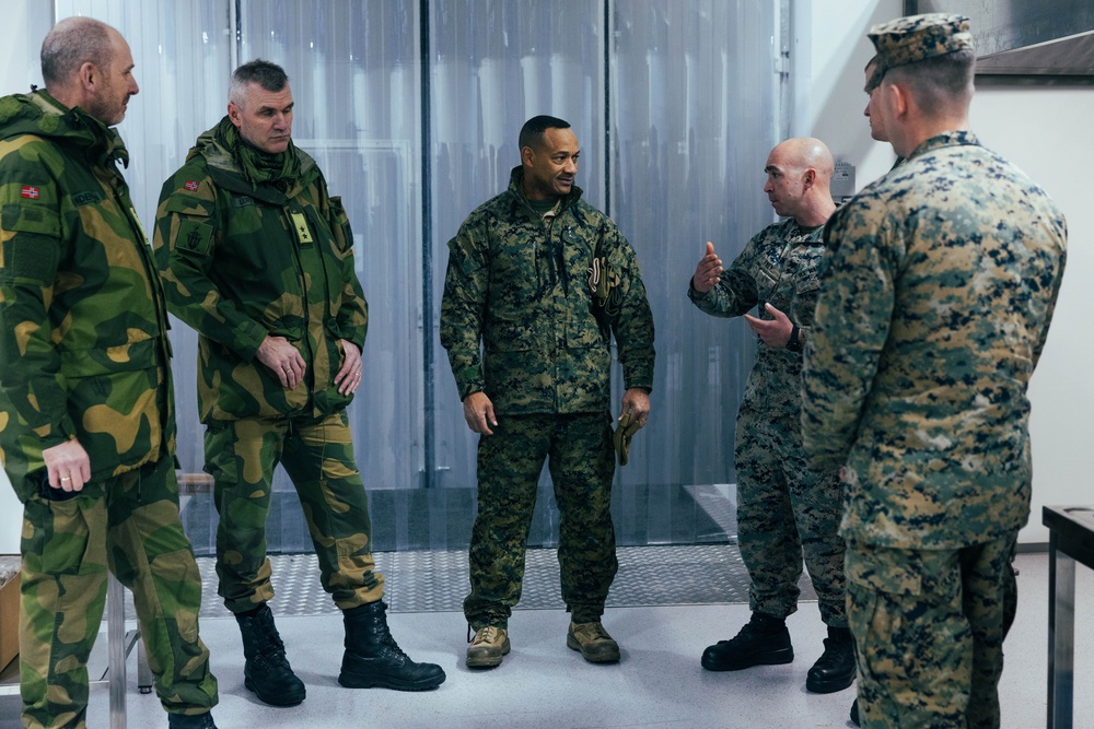 Exercise Joint Viking 25: II MEF and 2d MARDIV Leadership Visit Marines and Sailors Participating in Exercise JV25