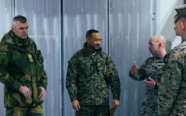 Exercise Joint Viking 25: II MEF and 2d MARDIV Leadership Visit Marines and Sailors Participating in Exercise JV25