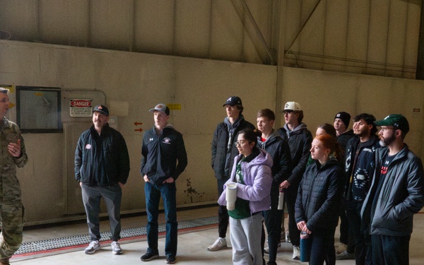 Minot State University Track &amp; Field Team visits Minot AFB