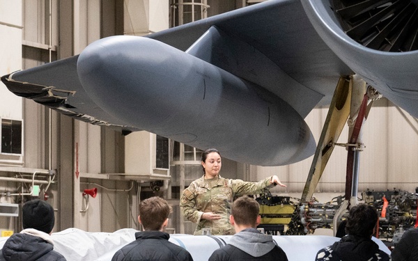 Minot State University Track &amp; Field Team visits Minot AFB