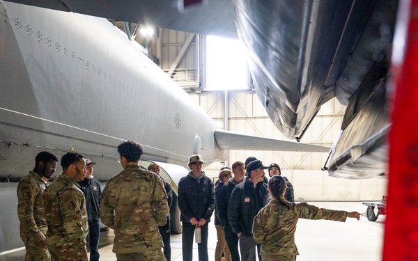 Minot State University Track &amp; Field Team visits Minot AFB