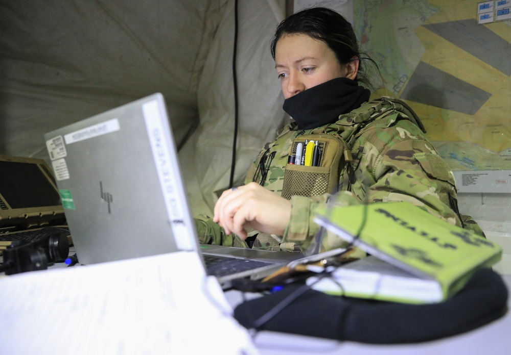 MLRS battalion conducts fire mission rehearsals at tactical operations center during exercise in Norway