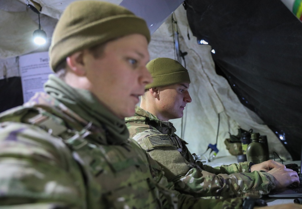 MLRS battalion conducts fire mission rehearsals at tactical operations center during exercise in Norway