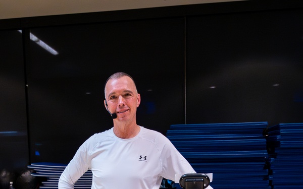 349th MSG commander leads group Spin class