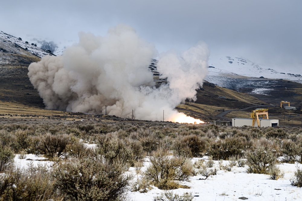 Air Force, Northrop Grumman achieve milestone in Sentinel ICBM modernization with stage-one solid rocket motor test