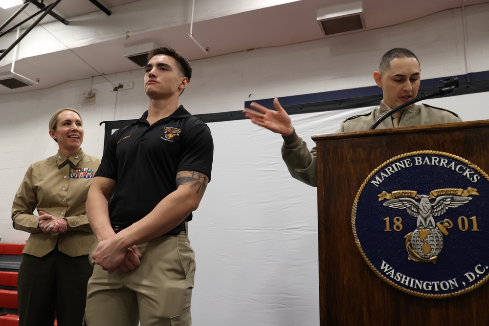 Recognition and Readiness: Friday Formation Honors Outstanding Marines