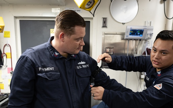 Curtis Wilbur Sailors Conduct Tactical Combat Casualty Care Training