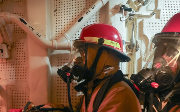 USS William P. Lawrence conducts routine operations as part of the Carl Vinson Carrier Strike Group