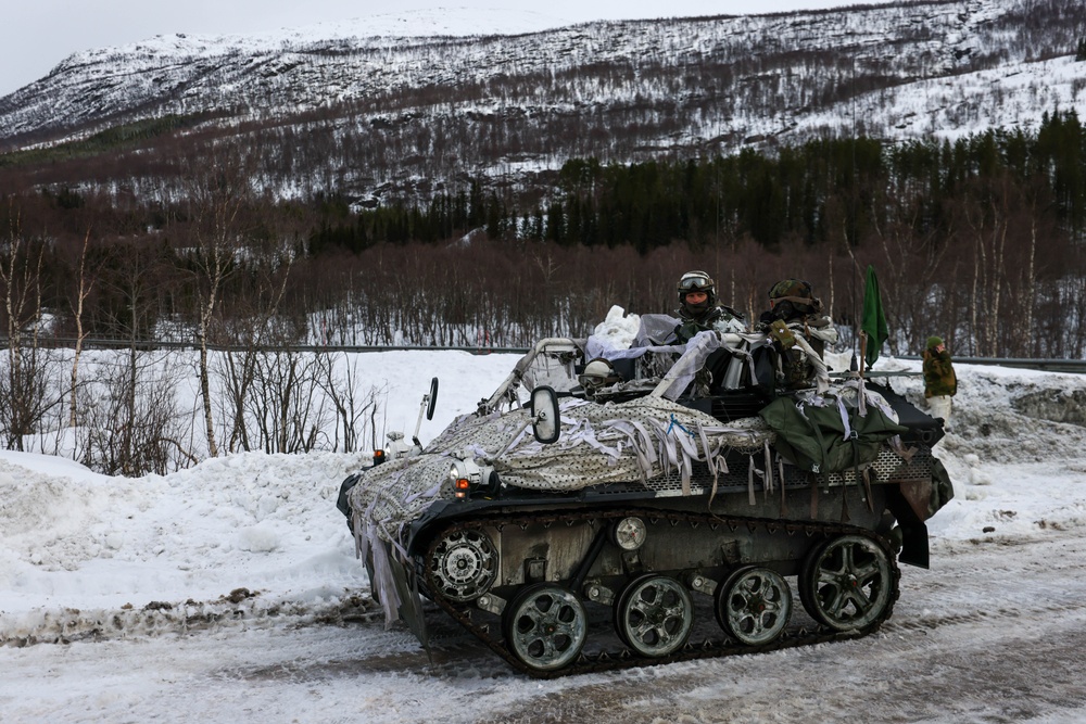 US, Allied forces present military equipment display for media in Norway during exercise