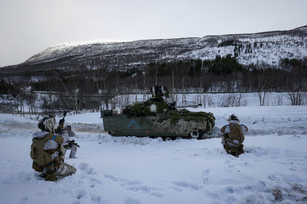 U.S., Allied forces present military equipment display for media in Norway during exercise