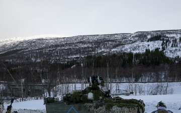 U.S., Allied forces present military equipment display for media in Norway during exercise