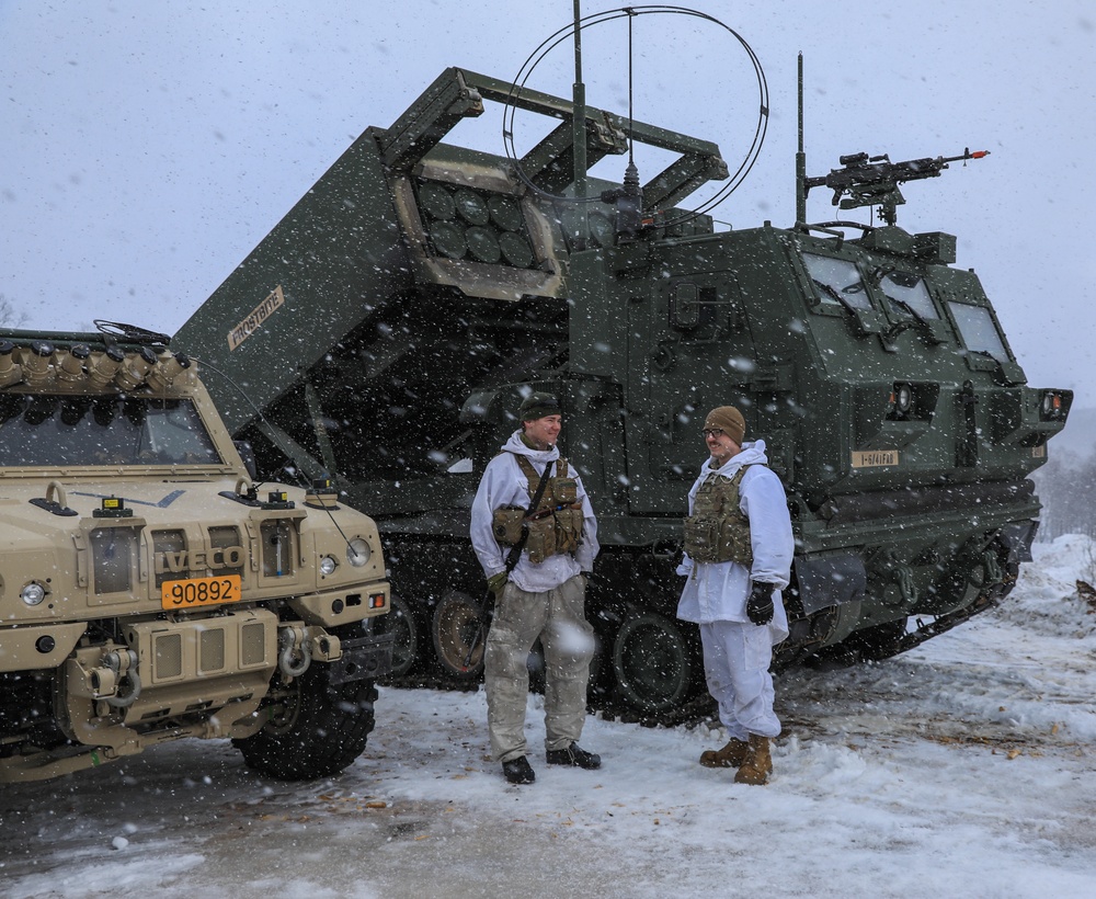 U.S. Army MLRS battalion, Allied militaries conduct static display for external media during exercise in Norway