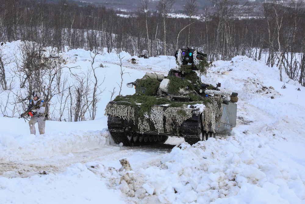 U.S. Army MLRS battalion, Allied militaries conduct static display for external media during exercise in Norway