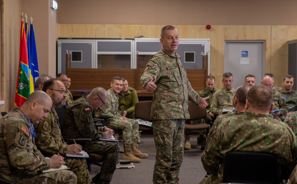 Headquarters Multinational Corps South-East conduct working groups during Loyal Leda 2025